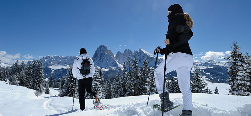 Skiing in the dolomites