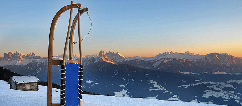 best sleigh slopes in the Dolomites